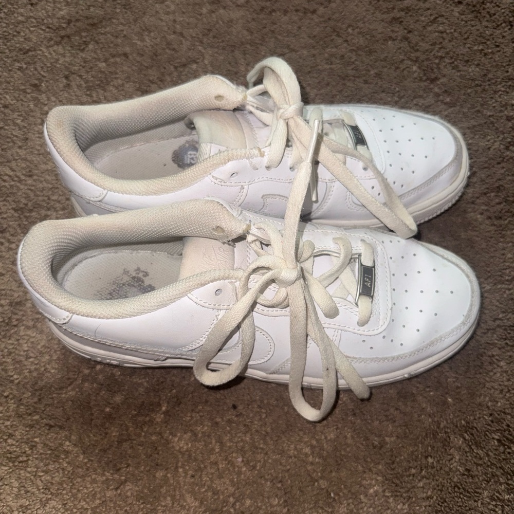 Nike Kids White Lace-Up Air Force 1